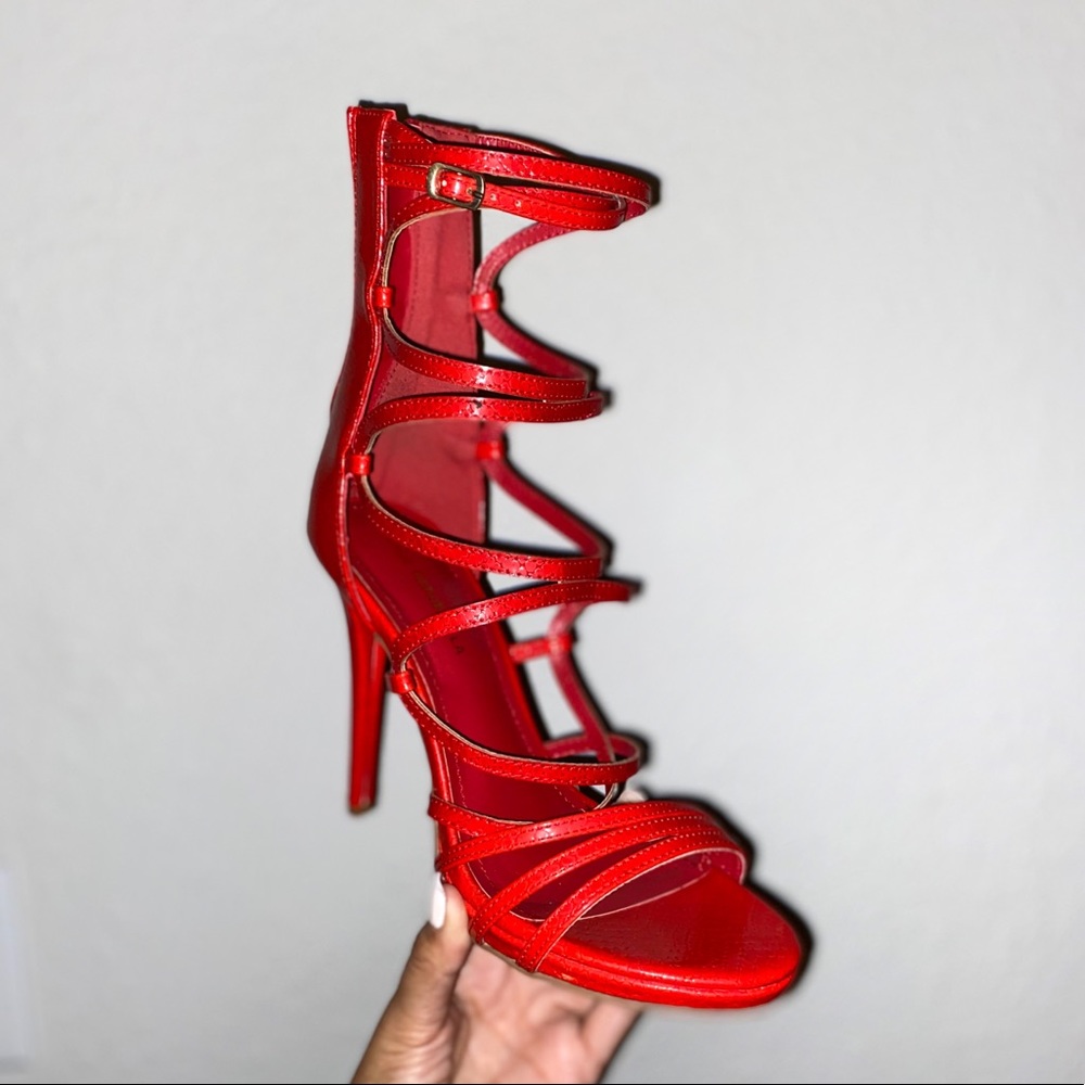 Red Strappy Heels